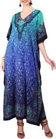 img 3 attached to Miss Lavish London Kaftans 101 Teal Women's Clothing for Swimsuits & Cover Ups