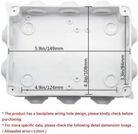 img 1 attached to 🔌 Пылезащитный водонепроницаемый электрический ящик - LeMotech 150мм х 110мм х 70мм: Безопасная защита электроники