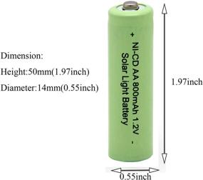 img 3 attached to Пакет из 8 перезаряжаемых аккумуляторов QBLPOWER NiCd AA 800mAh 1.2V для солнечных садовых фонарей, пультов, мышек