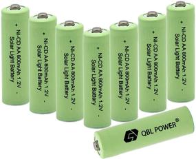 img 4 attached to Пакет из 8 перезаряжаемых аккумуляторов QBLPOWER NiCd AA 800mAh 1.2V для солнечных садовых фонарей, пультов, мышек