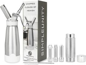 img 4 attached to 🍨 SimpleUnity Professional Aluminum Whipped Cream Dispenser - Leakproof 1-Pint Cream Whipper with Non-Slip Silicone Bottom - Full Metal Whipped Cream Maker - N2O Chargers Not Included