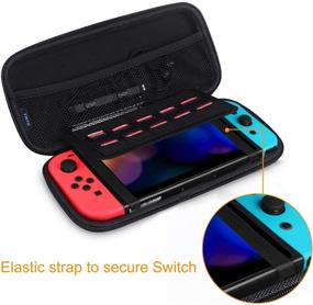 img 1 attached to 🎮 Fintie Carrying Case for Nintendo Switch OLED Model 7.0''/Switch 6.2'', Portable Protective Cover Storage Bag with 10 Game Card Slots & Inner Pocket for Switch Console Joy-Con, Galaxy - Enhanced SEO
