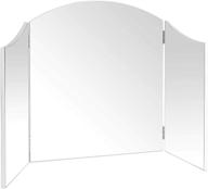 💄 enhance your beauty routine with a stunning large vanity trifold makeup mirror: hollywood-inspired folding tabletop cosmetic mirror with hinged design, w41 x h24 logo