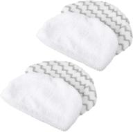 🧼 4-pack microfiber steam mop pads replacement for bissell powerfresh 1440/1540/1806/1940/2075a series (zigzag & white) logo