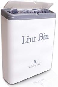 img 4 attached to SAVVY & CHIC Laundry Room Organizer - Small Trash Bin with Lid - Magnetic or Wall Mountable Mini Garbage Storage, Warm White