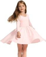 👗 showcase casual a-line twirly skater dress for school party - toddler/girls long sleeve logo