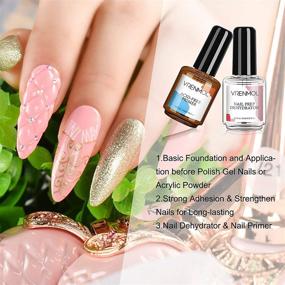 img 3 attached to 💅 Комплект Vrenmol Nail Prep - долговечный гель-лак и алкидный порошок для связки, препарат для основы и дегидратор для профессионального нанесения поли-ногтей.