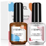 💅 vrenmol nail prep set - long-lasting gel polish and acrylic powder bonding primer and dehydrator for professional poly nails logo