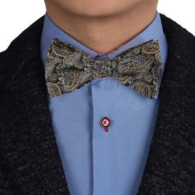 img 4 attached to EBAB0139 Patterned Microfiber Groomsmen Epoint Boys' Accessories in Bow Ties