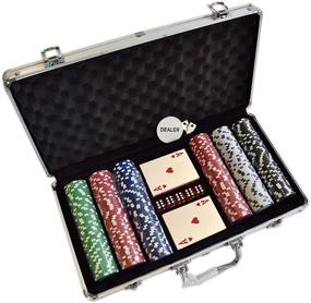 img 3 attached to 🎰 HAN'S DELTA Poker Chip Set - 11.5 Grams for Texas Holdem, Blackjack, Casino Gambling - Aluminum Case, Cards, Dealer Button - Choose 300 or 500 Chips Set