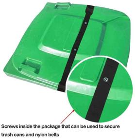 img 2 attached to 🗑️ QOONESTL Universal Trash Can Lid Strap: Secure your Garbage with Strong Locking System