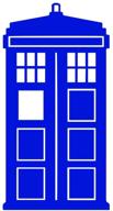 bargain max decals - tardis dw whovian sticker decal: versatile 4" (blue) for cars, laptops & notebooks logo