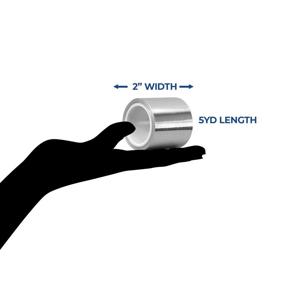 img 2 attached to 🔒 Improved Scotch 3311 Aluminum Foil Tape - 2 in. x 5YD. Highly Vapor Resistant Silver Foil Tape Roll with Enhanced Thermal Conductivity, Premium Rubber Adhesive