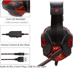 img 3 attached to Controller Cancelling Headphones Surround Black RED PlayStation 4