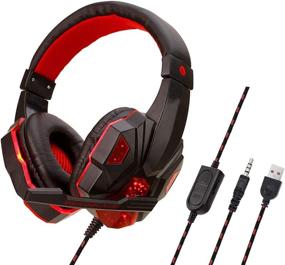 img 4 attached to Controller Cancelling Headphones Surround Black RED PlayStation 4