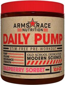 img 1 attached to 🍓 Optimized Raspberry Sorbet: Arms Race Nutrition Daily Pump Stim-Free Pre-Workout