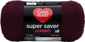 img 4 attached to 🧶 Red Heart Super Saver Jumbo Yarn in Claret: Premium Quality Crafting Thread for Your Projects