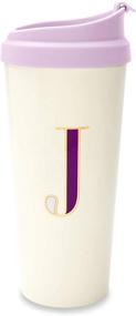 img 4 attached to 16 oz Kate Spade New York Women's Initial Thermal Travel Mug Tumbler