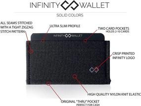 img 1 attached to Black Infinity Wallet - Minimalist Men's and Women's Accessories