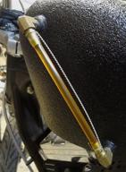🌞 жёлтый трубчатый датчик уровня топлива с внешней установкой на бензобак мотоцикла - стальной фланец - чоппер боббер кафе-рейсер харли (yel/stl) логотип