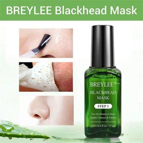 img 2 attached to 🌿 BREYLEE Tea Tree Oil Blackhead Remover Mask - Deep Cleansing Pore Strips for Blackhead Removal (17mL, 0.6 fl oz) with 100 Pcs Strip Paper