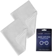 🔍 nano anti-fog cloth 2-pack | multi-purpose reusable cleaning wipe for electronics | glasses, goggles, cameras, screens, mirrors, motorcycle helmets | 1000x reusability logo