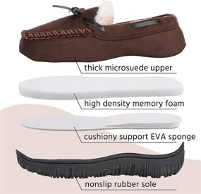 img 3 attached to NCCB Slippers Moccasin Memory Nonslip