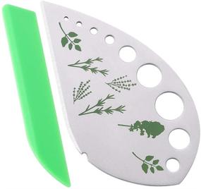 img 4 attached to 🌿 Efficient Herb Stripper: Kale, Cilantro, Thyme, Lettuce, Romaine & More - Metal & Plastic Kitchen Gadget for Fresh Razor-cutting Collard Greens, Basil, Rosemary, and Other Vegetables