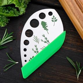 img 1 attached to 🌿 Efficient Herb Stripper: Kale, Cilantro, Thyme, Lettuce, Romaine & More - Metal & Plastic Kitchen Gadget for Fresh Razor-cutting Collard Greens, Basil, Rosemary, and Other Vegetables