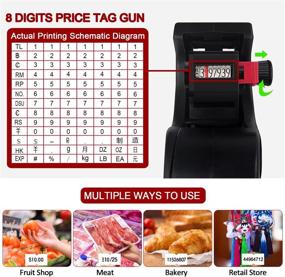 img 3 attached to 🏷️ MX-5500 Price Tag Gun Kit: 8 Digits, 5000 Labels, 3 Ink Refill - Ideal for Office, Retail, Grocery Store Marking (Black)