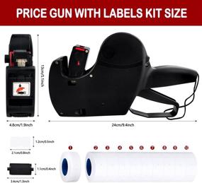 img 2 attached to 🏷️ MX-5500 Price Tag Gun Kit: 8 Digits, 5000 Labels, 3 Ink Refill - Ideal for Office, Retail, Grocery Store Marking (Black)