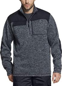 img 4 attached to 🧥 CQR Men's Half Zip Pullover, Thermal Fleece Winter Sweater, Lightweight Long Sleeve Sweatshirt for Outdoor Warmth