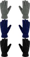 pairs fleece gloves winter medium logo