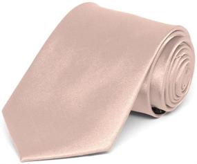 img 1 attached to TieMart Blush Solid Color Necktie