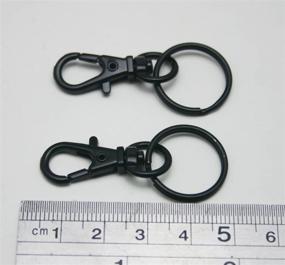 img 1 attached to Chuzhao Wu Metal Black Lobster Clasps with 🦞 Swivel Trigger Clips and Key Ring - Pack of 15