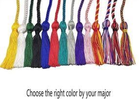 img 2 attached to Шнурок Градуационной Рояль: прочный одиночный оплетенный шнур - 68 дюймов в длину. Выберите из 15 ярких цветов, включая черный/белый/красный.