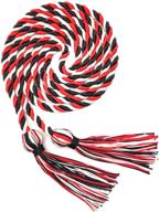 шнурок градуационной рояль: прочный одиночный оплетенный шнур - 68 дюймов в длину. выберите из 15 ярких цветов, включая черный/белый/красный. логотип