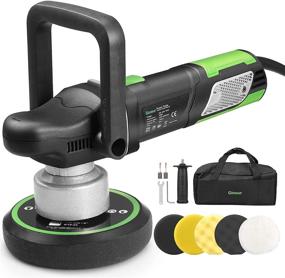 img 4 attached to 🔩 Ginour 900W 6-inch Variable Speed Dual-Action Random Orbit Car Buffer Polisher with D-Handle &amp; Side Handle: 6400RPM, Packing Bag, 5 Foam Discs for Car Polishing and Waxing