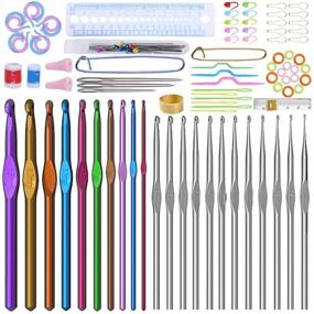 img 3 attached to 🧶 100Pcs Multicolor Aluminum Crochet Hooks Set with Case - KOKNIT, Complete Knitting & Crochet Supplies for Beginner Crocheting, Crochet Hook Needles