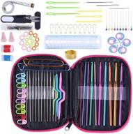 🧶 100pcs multicolor aluminum crochet hooks set with case - koknit, complete knitting & crochet supplies for beginner crocheting, crochet hook needles logo