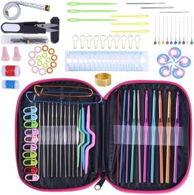 img 4 attached to 🧶 100Pcs Multicolor Aluminum Crochet Hooks Set with Case - KOKNIT, Complete Knitting & Crochet Supplies for Beginner Crocheting, Crochet Hook Needles