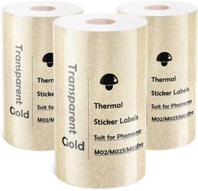 img 4 attached to Phomemo Printer Paper- Adhesive Transparent Gold Thermal Labels