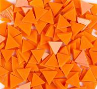 🔶 200g assorted stained glass mosaic tile triangle 0.6x0.6 inch - perfect for diy crafts, plates, frames, flowerpots, jewelry, and more! logo