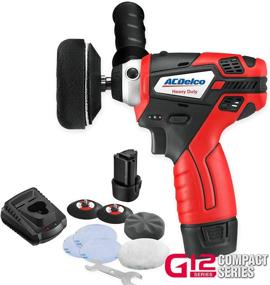 img 4 attached to ACDelco G12 Series 12V Cordless 3-inch Mini Polisher Tool Set including 2 Li-ion Batteries, Charger, and Accessory Kit, ARS1212