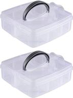 convenient plastic craft organizer box: 6 compartments, 6 inches, 2-pack logo