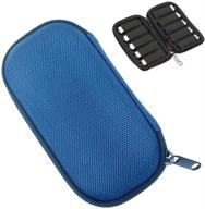 💼 jbos eva hard storage bag - usb flash drive case electronic accessories organizer holder for flash drive, thumb drive, pen drive, jump drive (blue) logo