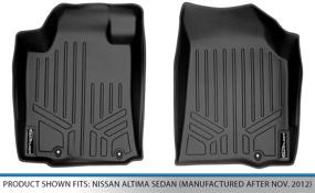 img 1 attached to 🚗 Набор ковриков для пола MAXLINER 1-я ряд черные для седана Nissan Altima 2013-2018 (ноябрь 2012+) - высококачественная защита для пола вашего автомобиля.