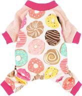 fitwarm sweetie donuts pet clothes: stylish pink dog pajamas for soft and comfy cotton shirts logo