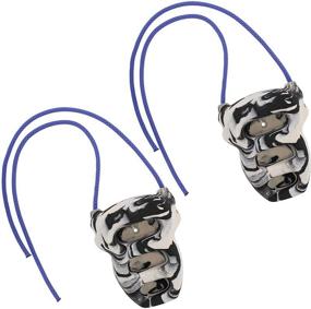 img 4 attached to 🧗 Enhance Your Climbing Power with the Black/White Swirl Mini Hangboard Rock Rings Set - Ultimate Strength Training for Rock Climbing