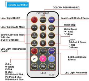 img 1 attached to RGB 4 Lens DJ Disco Stage Laser Light Sound Activated LED Projector for Christmas Halloween Decorations, Parties, Birthday, Wedding, Karaoke, KTV Bar - 48 Patterns + Background Version